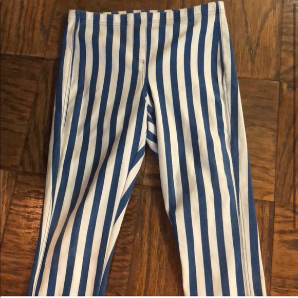 Topshop stripe leggings, blue and white, size 2 - Picture 2 of 2